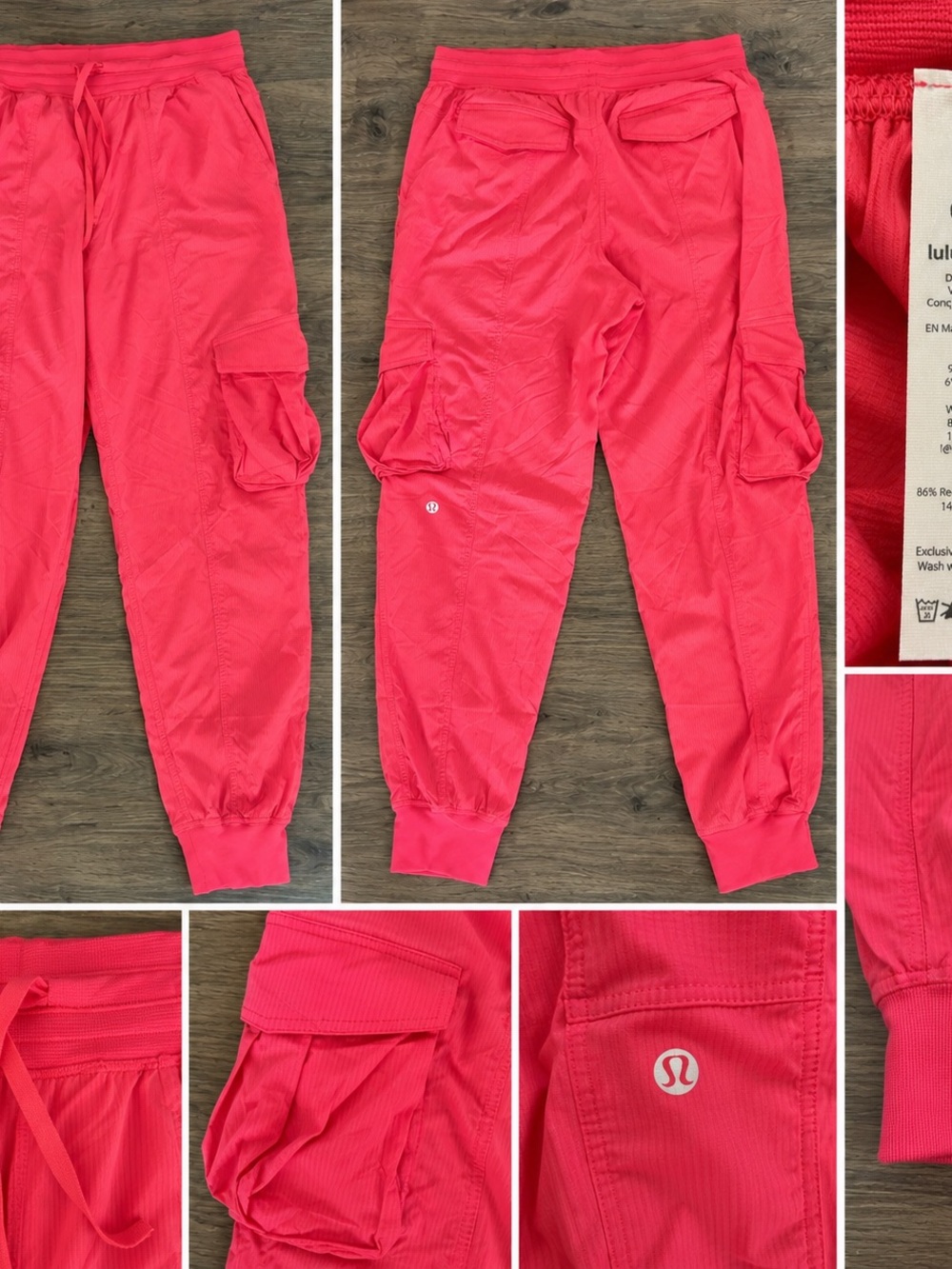 lululemon athletica Kids' Coral Pink Cargo Joggers